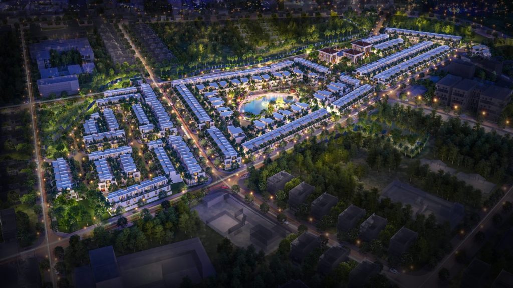 Dự án Thăng Long Home Hưng Phú nhìn từ trên xuống