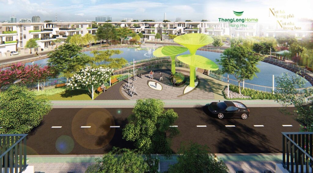 Khu biệt thự view hồ trong Thang Long Home Hưng Phú